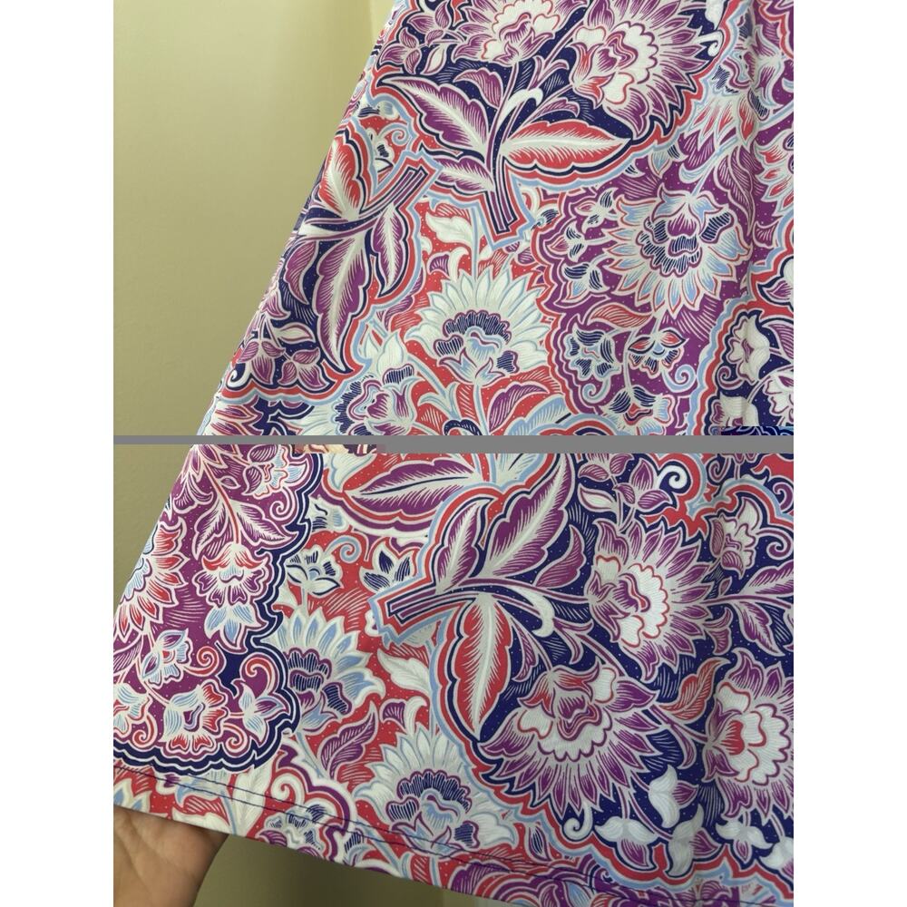 Title Nine Purple Floral Babydoll Diamalete Athletic Dress XS Stretch Pocket - Picture 8 of 8